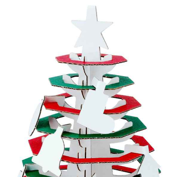 工作キット ダンボール製 hacomo kids クリスマスツリー＆うさぎ