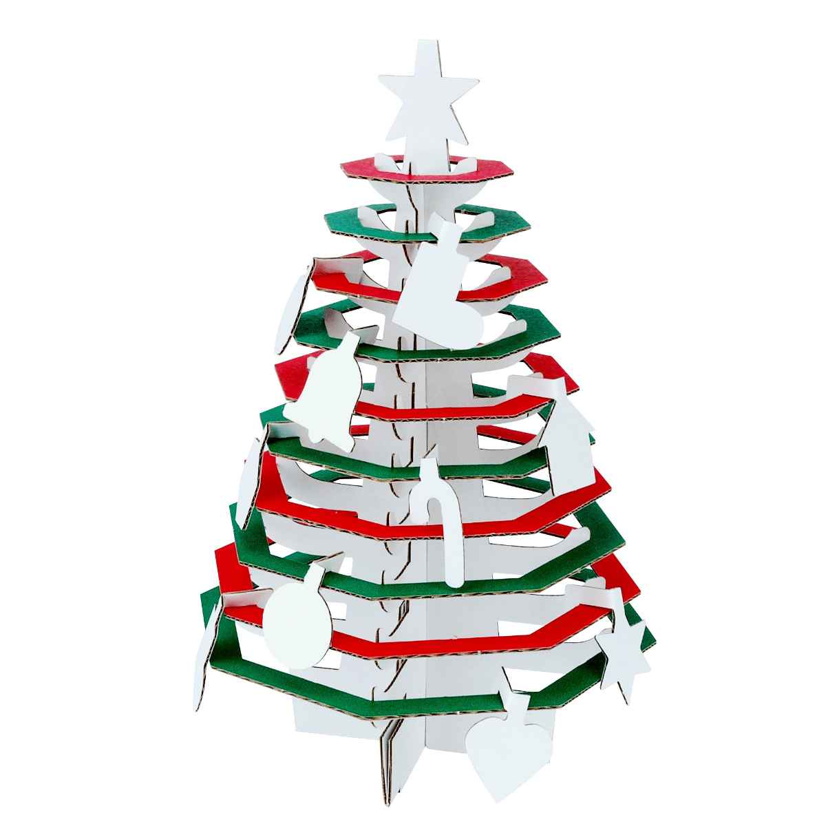 工作キット ダンボール製 hacomo kids クリスマスツリー＆うさぎ