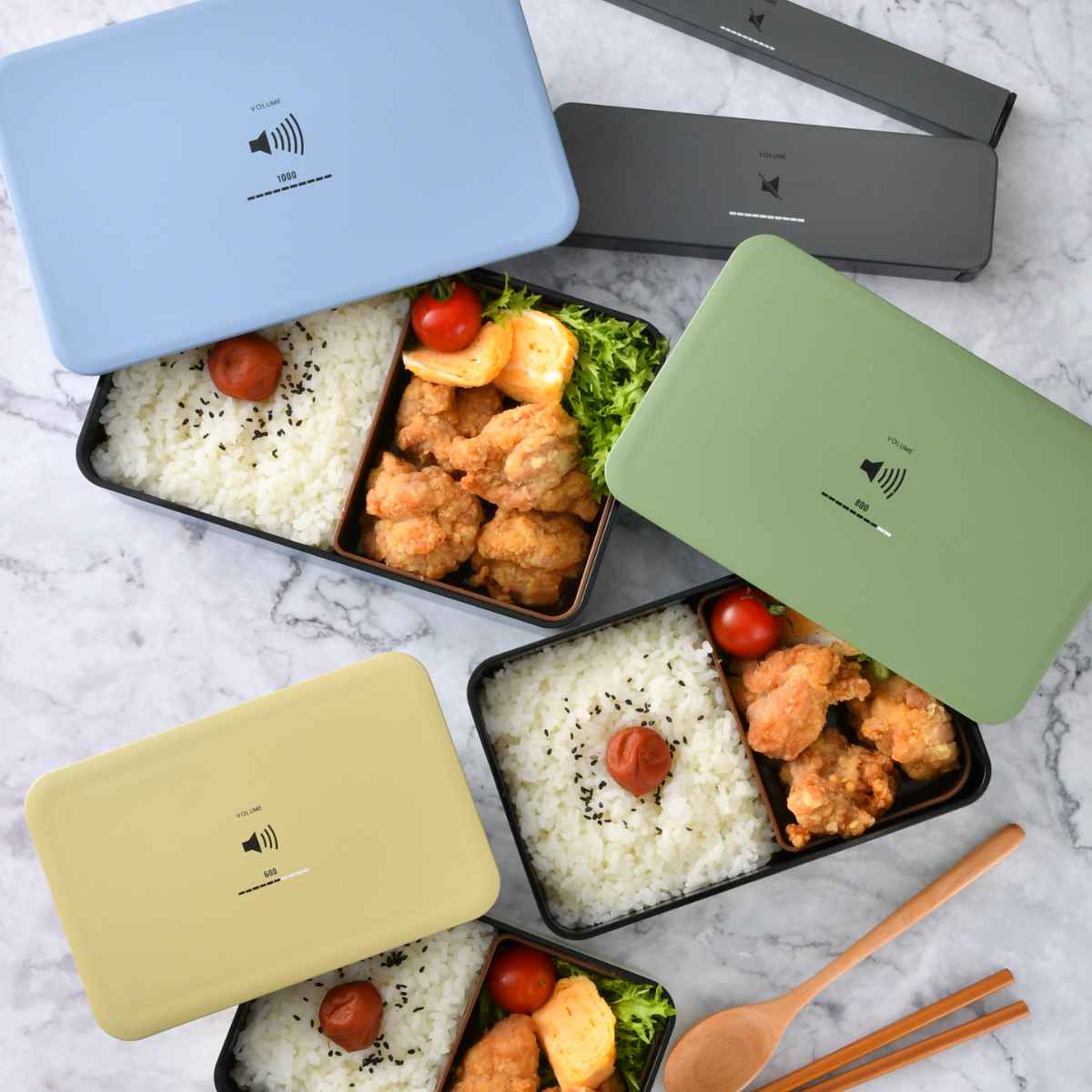 HAKOYA 弁当箱 1段 600ml クリア―塗装 VOLUME S （ レンジ対応 食洗機