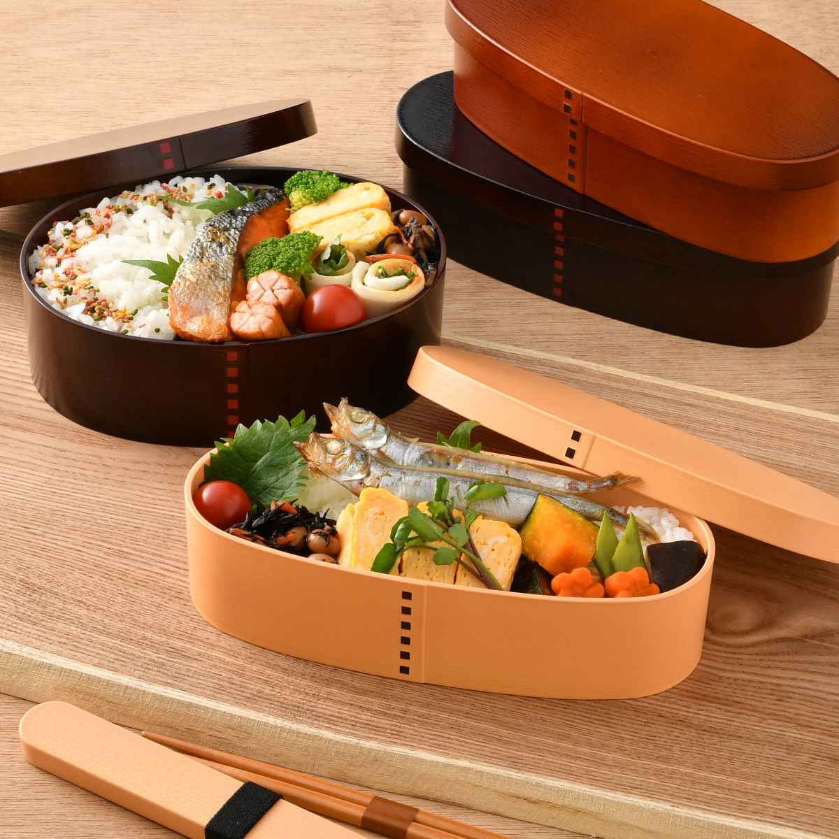 HAKOYA 弁当箱 曲げわっぱ 抗菌 1段 600ml スリム BENTO （ お弁当箱
