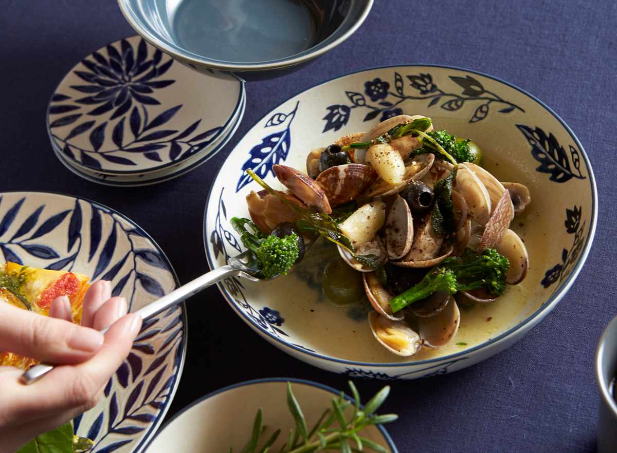 プレート 22cm AIKA 硬質陶器 同柄4枚セット （ 食洗機対応 電子レンジ