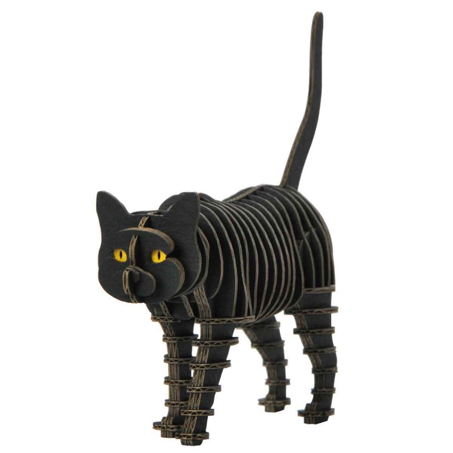 工作キット ダンボール製 GRID 黒猫 （ ダンボール 段ボール 猫