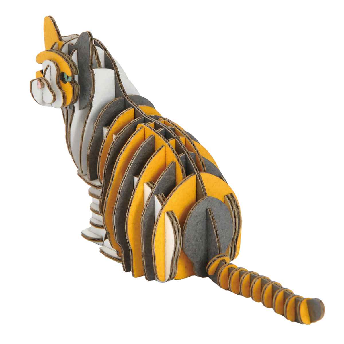 工作キット ダンボール製 GRID 三毛猫 （ ダンボール 段ボール 猫