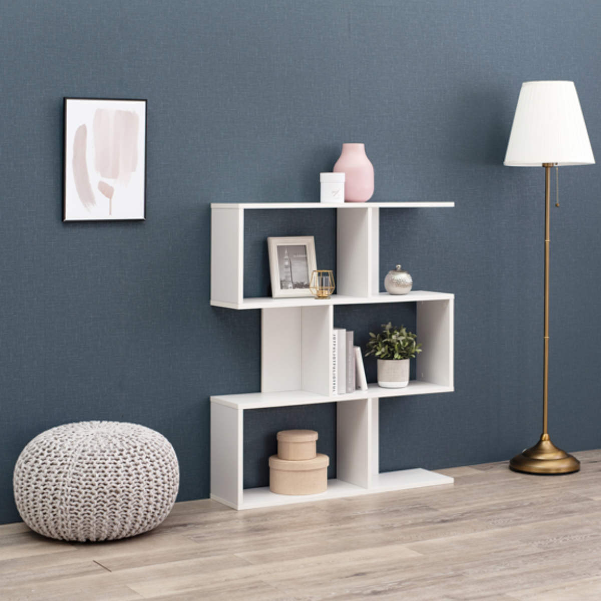 HAGiHARA（萩原） オープンラック 3段 ディスプレイラック ジグザグ 幅