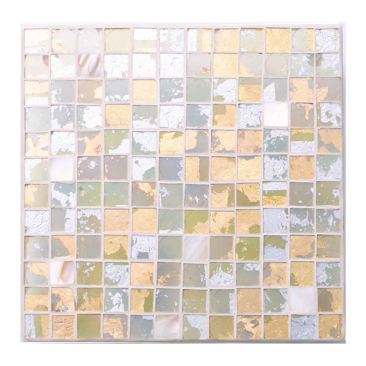 ガラスプレート 20×20cm モザイク ルミエール （ インテリアボード