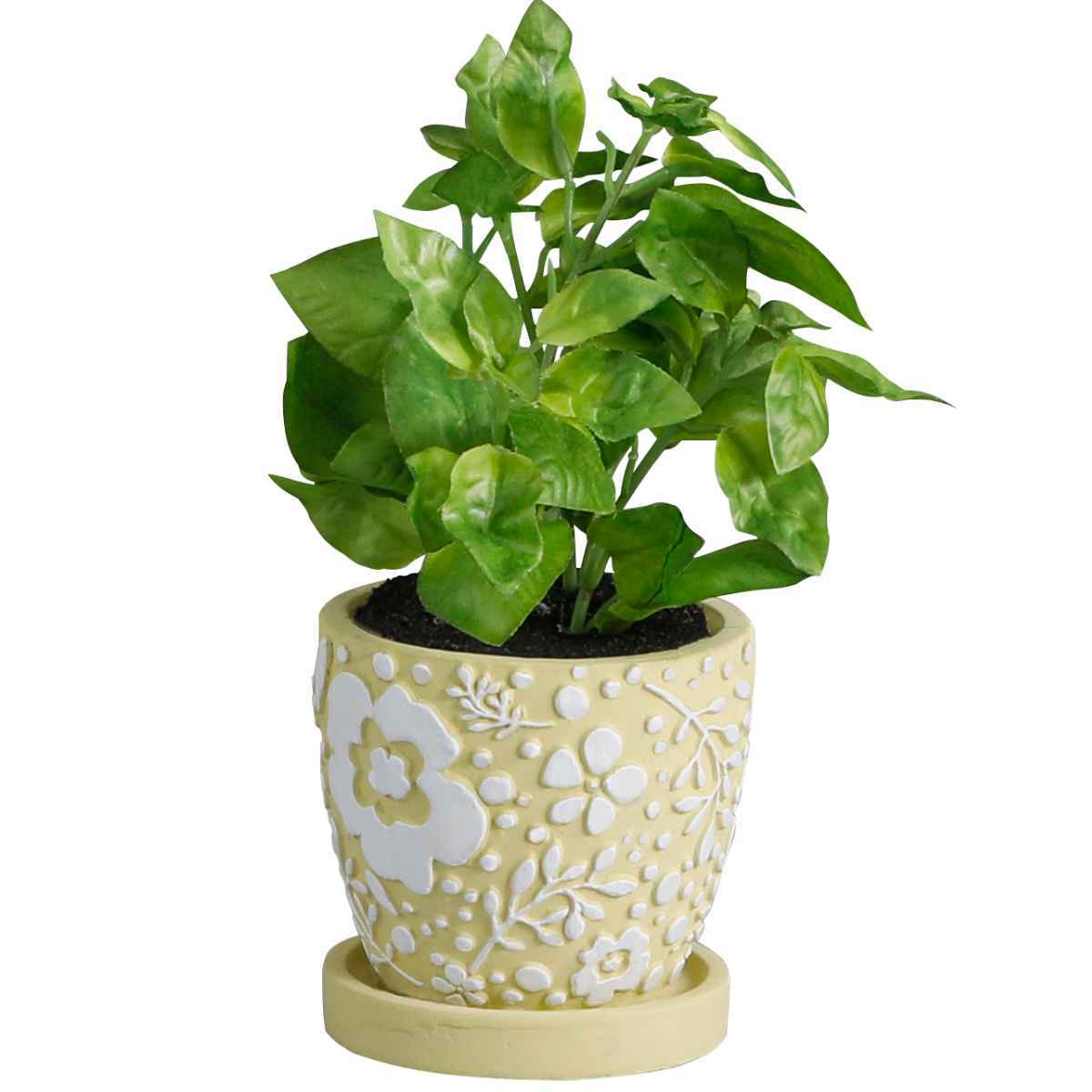 プランター クッカ ポット S （ 植木鉢 プラントポット 鉢植え 鉢 寄せ植え ソーサー 受け皿 付き 花柄 ） | ブランド登録なし | 03