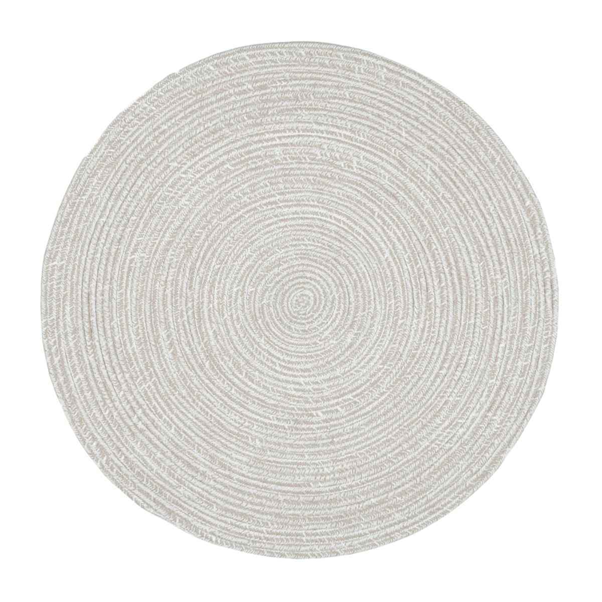 HAGiHARA（萩原） ラグマット 90×90cm ハンドメイド 綿100％の編み込み