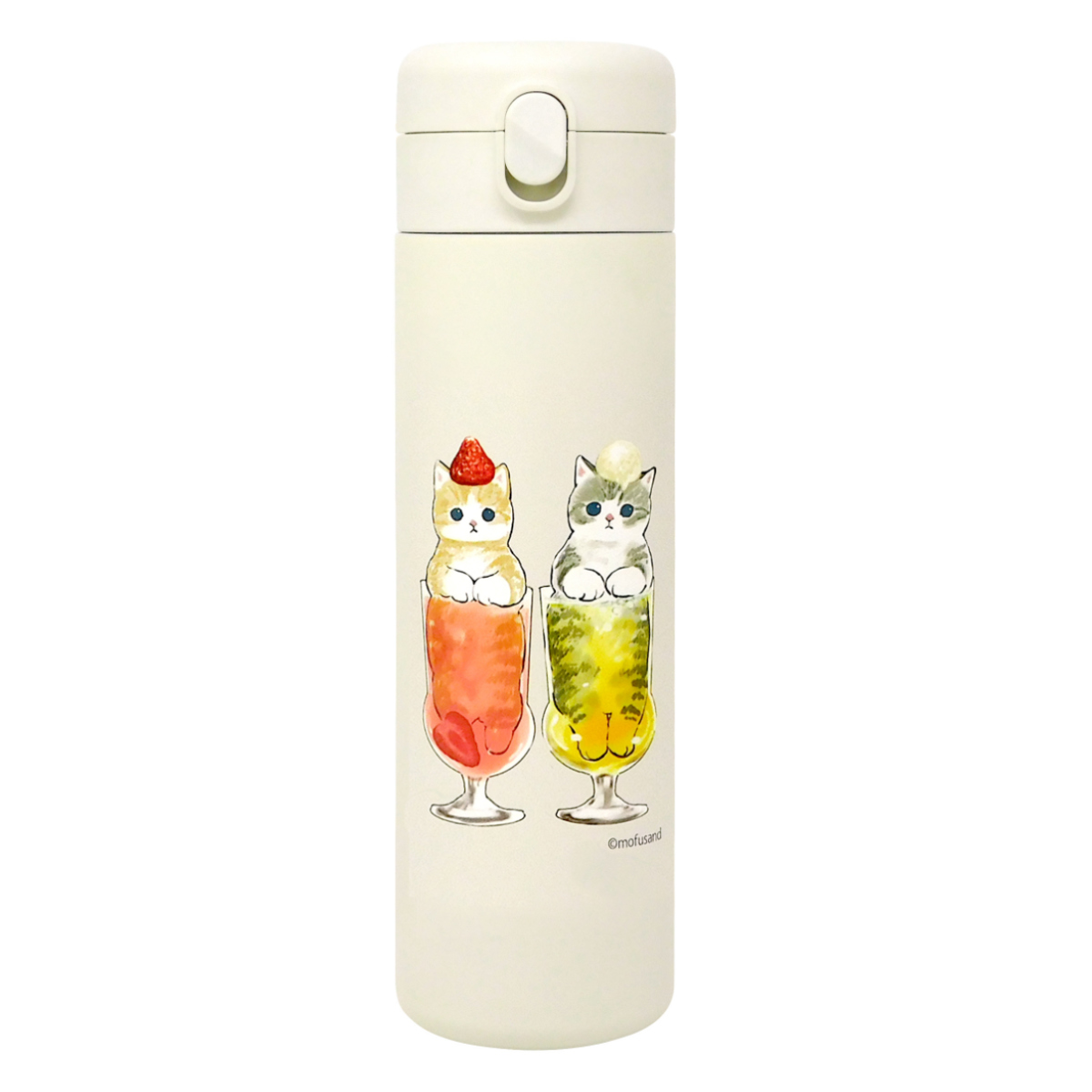 東亜金属 水筒 ステンレス 480ml mofusand ワンプッシュボトル ネコ 