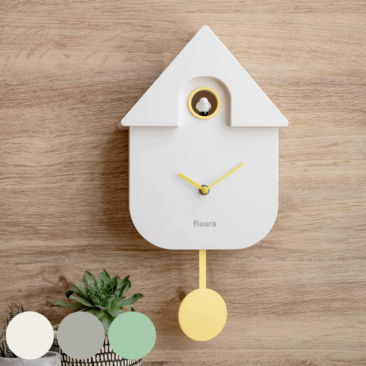 アントレックス カッコー時計 fisura モダン 北欧 （ 振り子時計 鳩