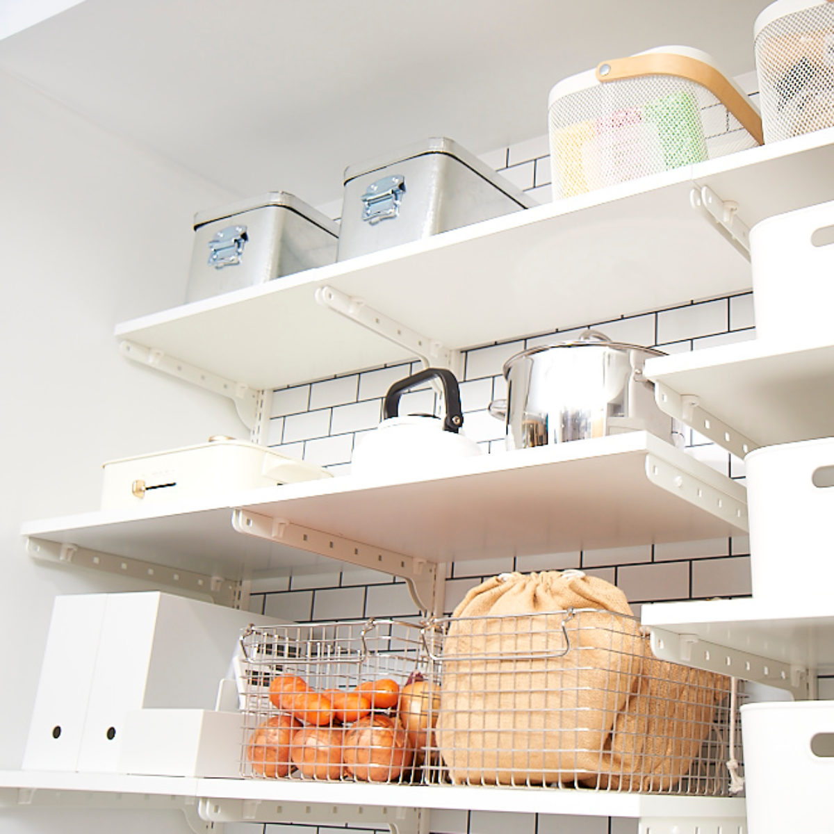 壁面収納 棚 幅45cm×奥行40cm TSセット フィットラック （ 棚板 木製