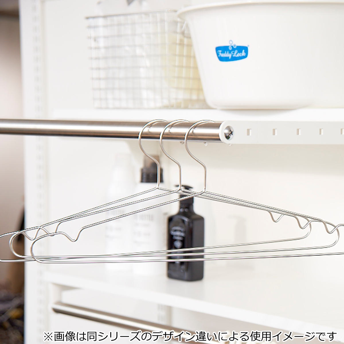 DIY パイプ 2本 WPセット 幅75cm 奥行60cm （ ハンガーラック フィットラック パイプハンガー 壁付け 収納 壁面収納 衣類収納 大容量 ）_9