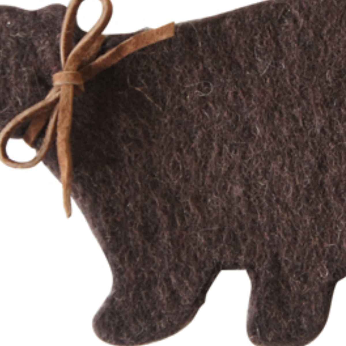 コースター 15cm シルエットベアー 羊毛フェルト （ フェルト