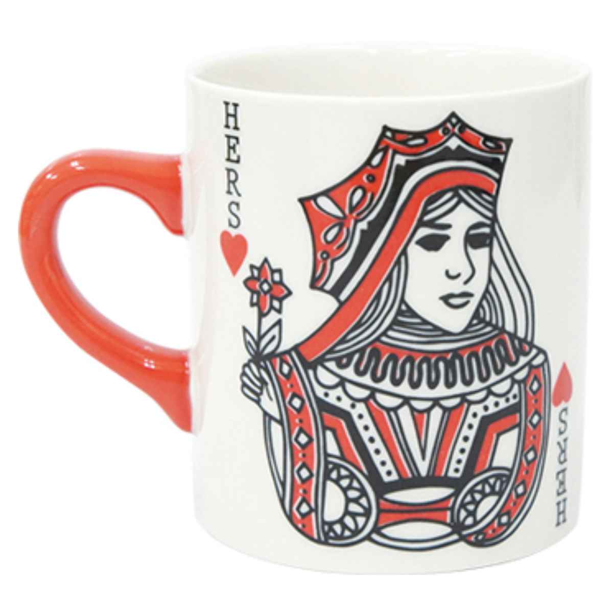 マグカップ 325ml LOVERS MUG KING QUEEN 磁器 美濃焼 日本製 （ 電子