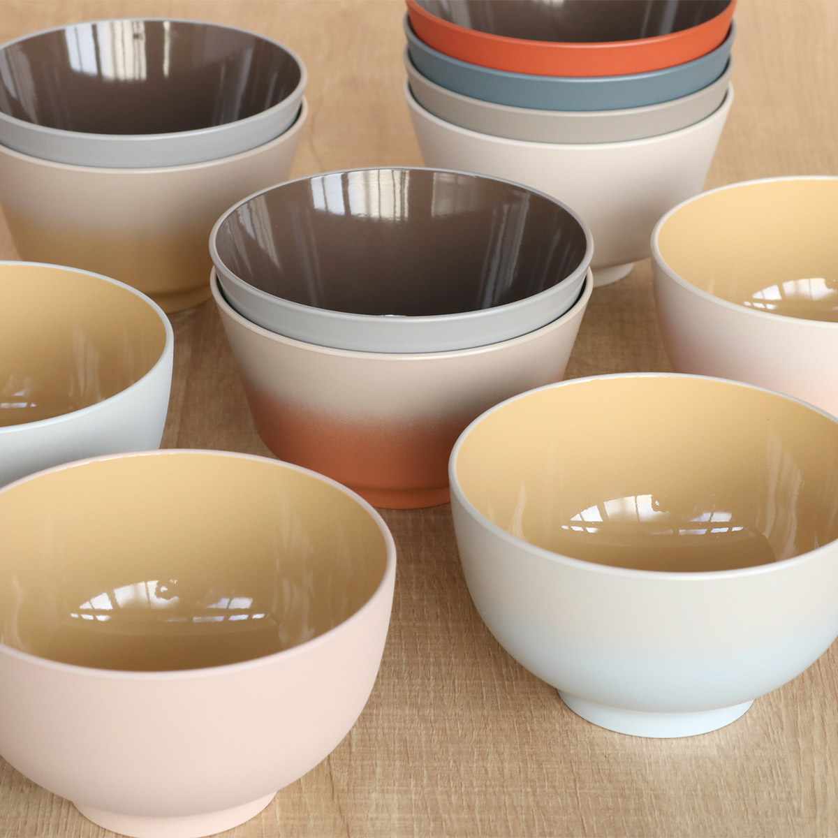 汁椀 400ml OWAN 角 乾漆 プラスチック 日本製 （ 食洗機対応 電子