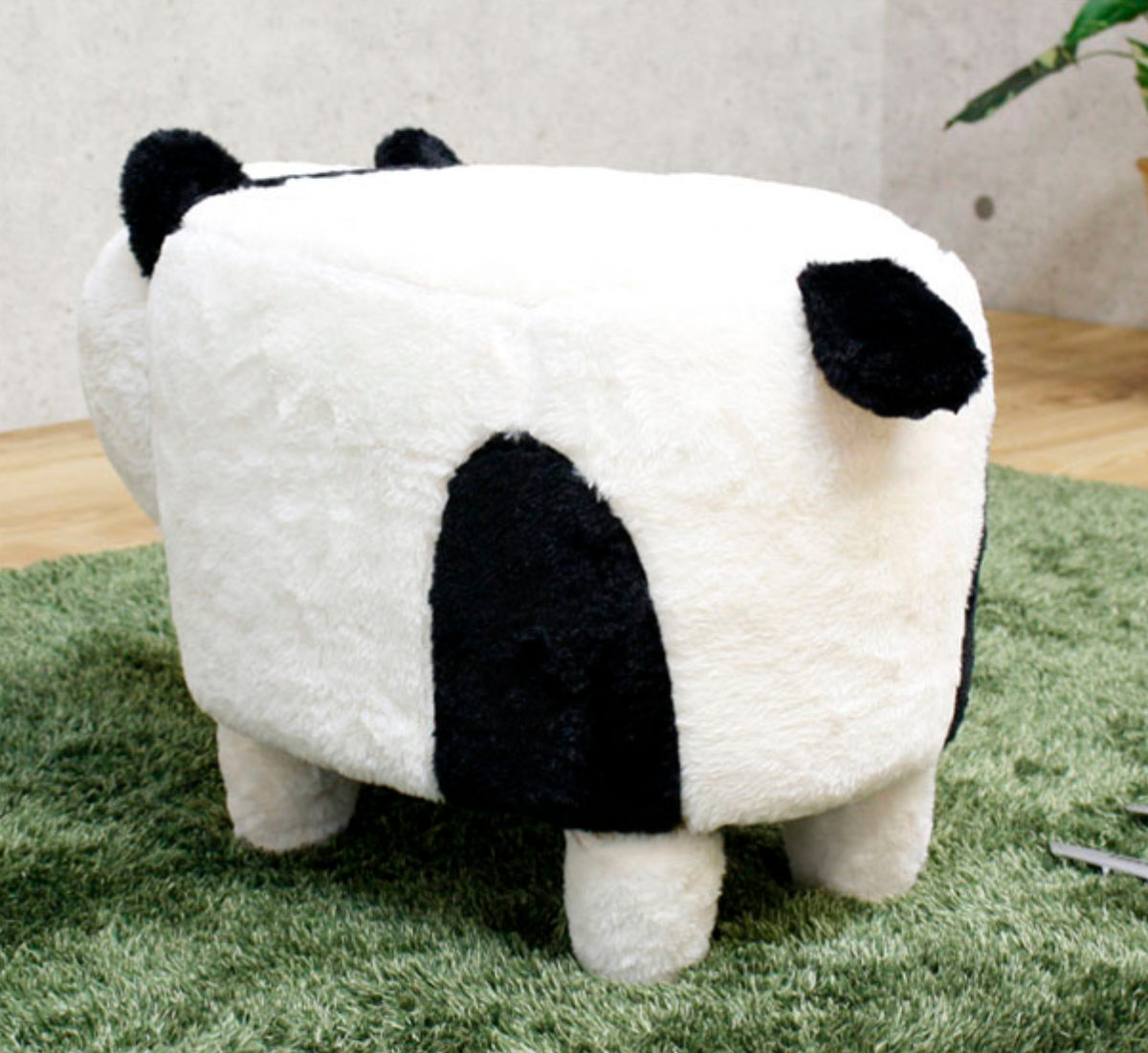 アニマルスツール パンダ オットマン ファブリック （ スツール ぱんだ