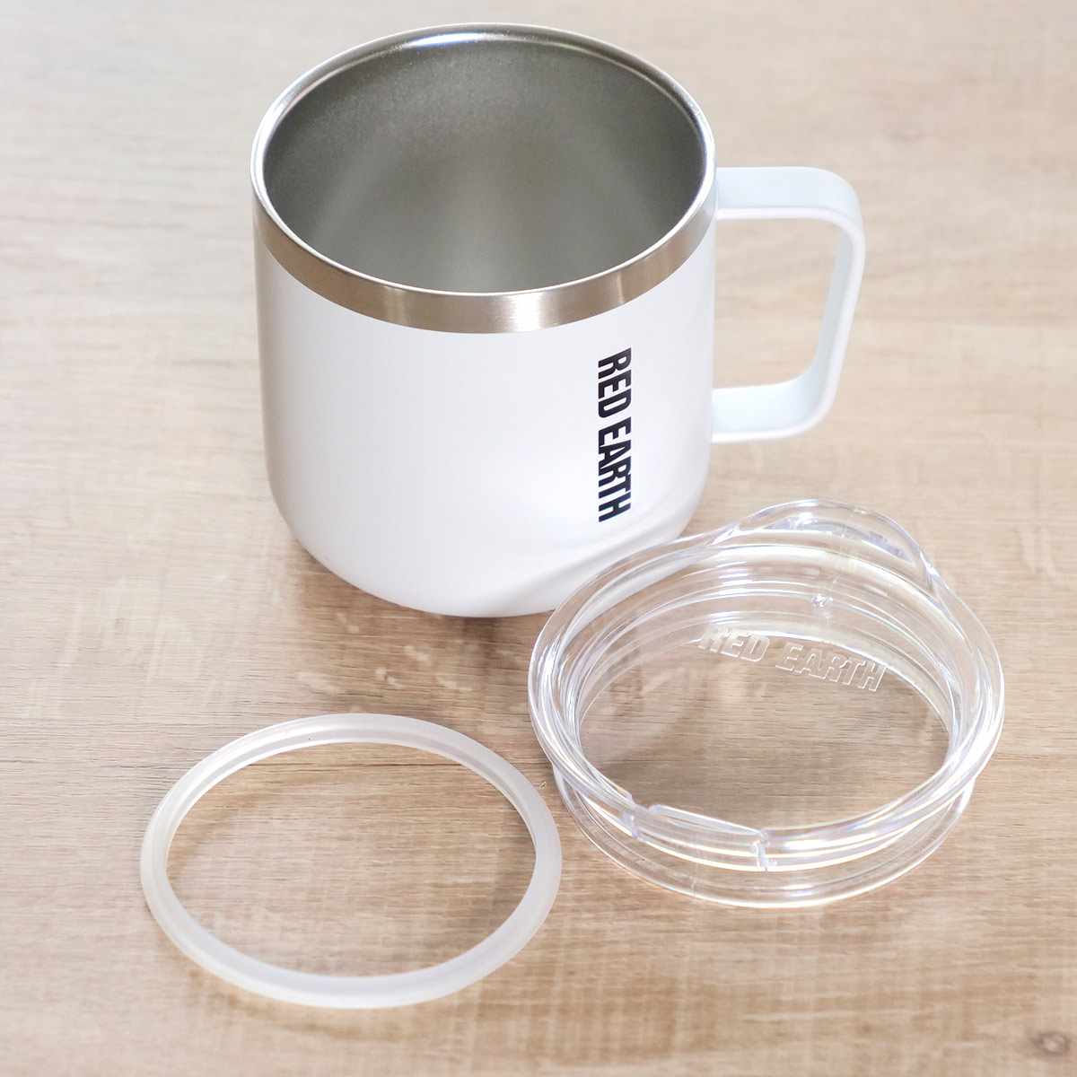 マグカップ フタ付き 320ml RED EARTH ステンレス （ ステンレス