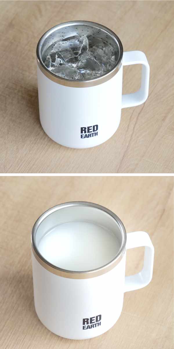 マグカップ フタ付き 370ml RED EARTH ステンレス （ ステンレス