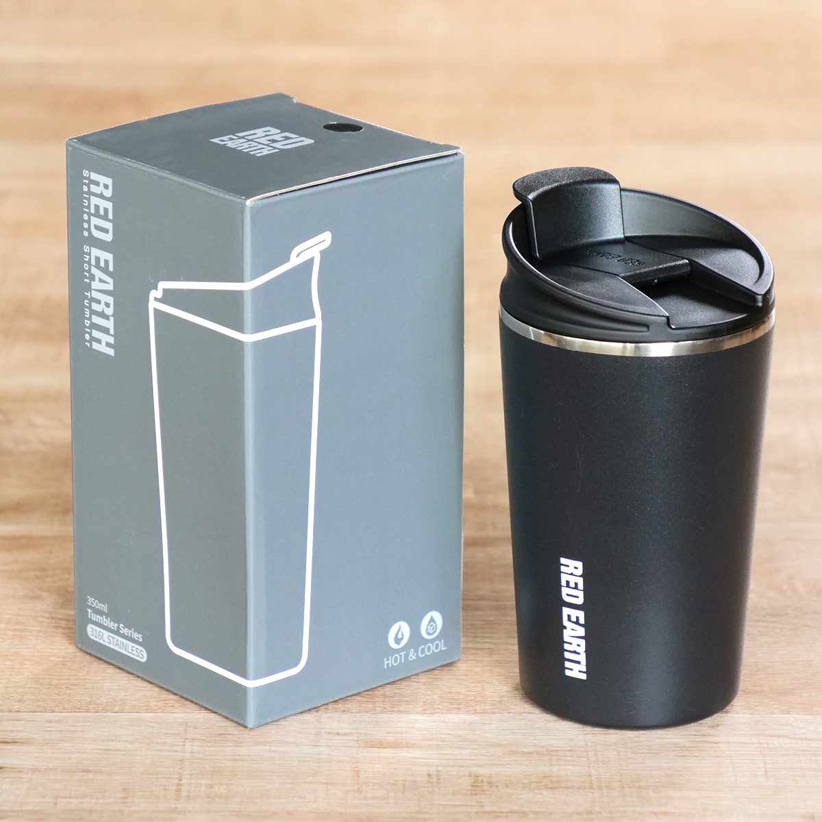 タンブラー フタ付き 350ml RED EARTH ステンレス （ ステンレス