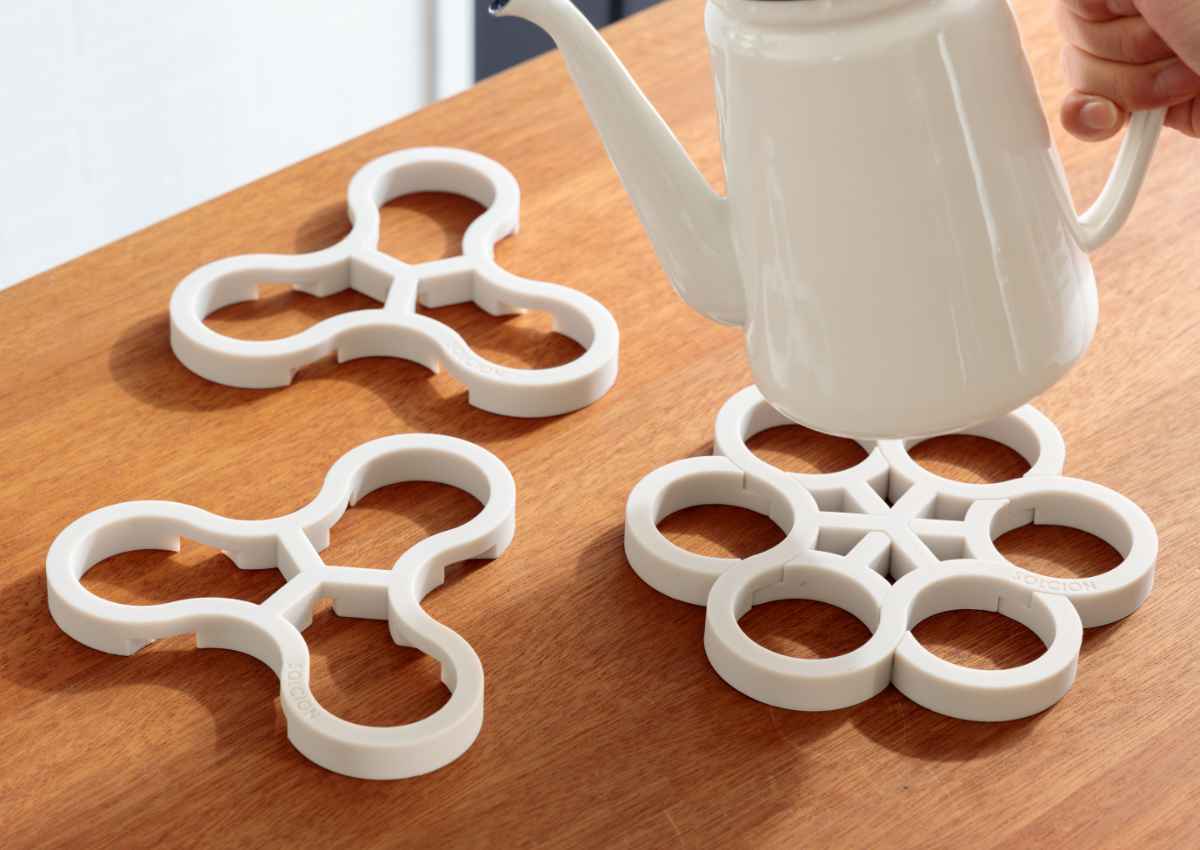 イケックス工業 鍋敷き シリコン製 2WAY Tangle Pot Stand アイビー