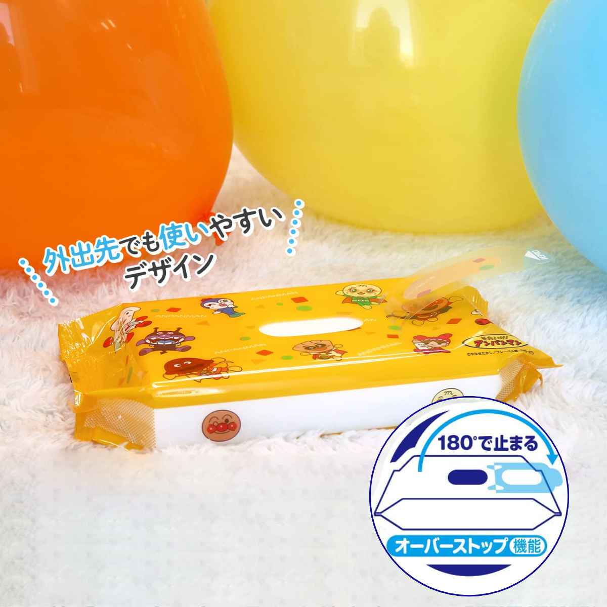 LEC（レック） ウェットティッシュ アンパンマン 手口ふき 60枚 12個