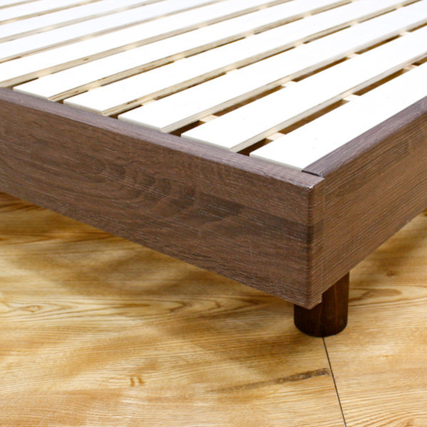 ベッド シングル すのこ 木目調 コンセント ライト付き （ シングル