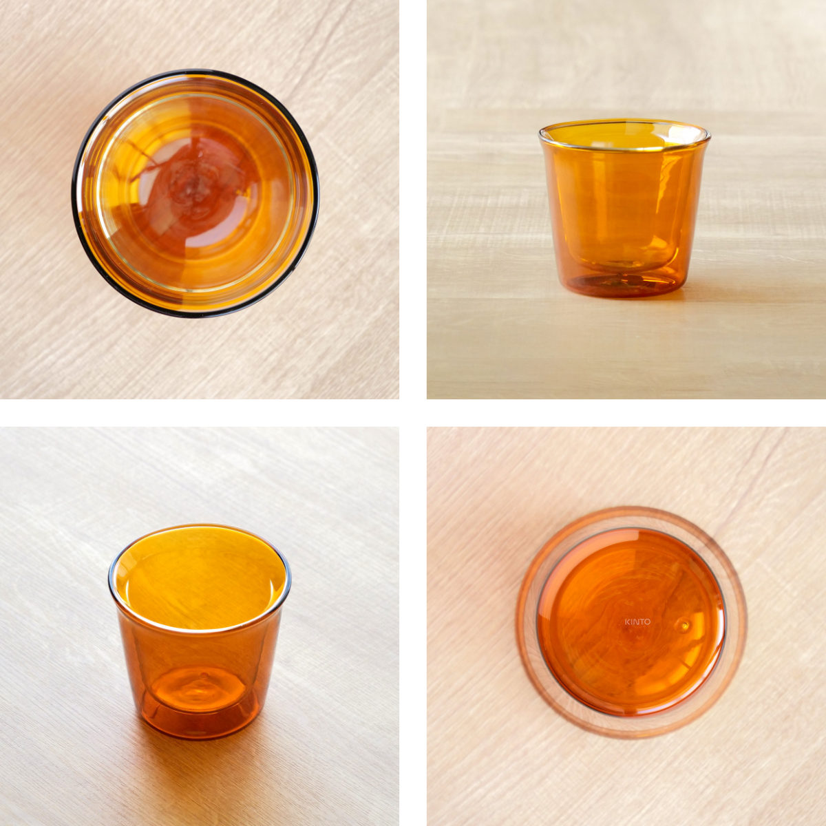 KINTO（キントー） CAST AMBER ダブルウォールグラス 250ml （ グラス 耐熱ガラス 食洗機対応 電子レンジ対応 ロック ...
