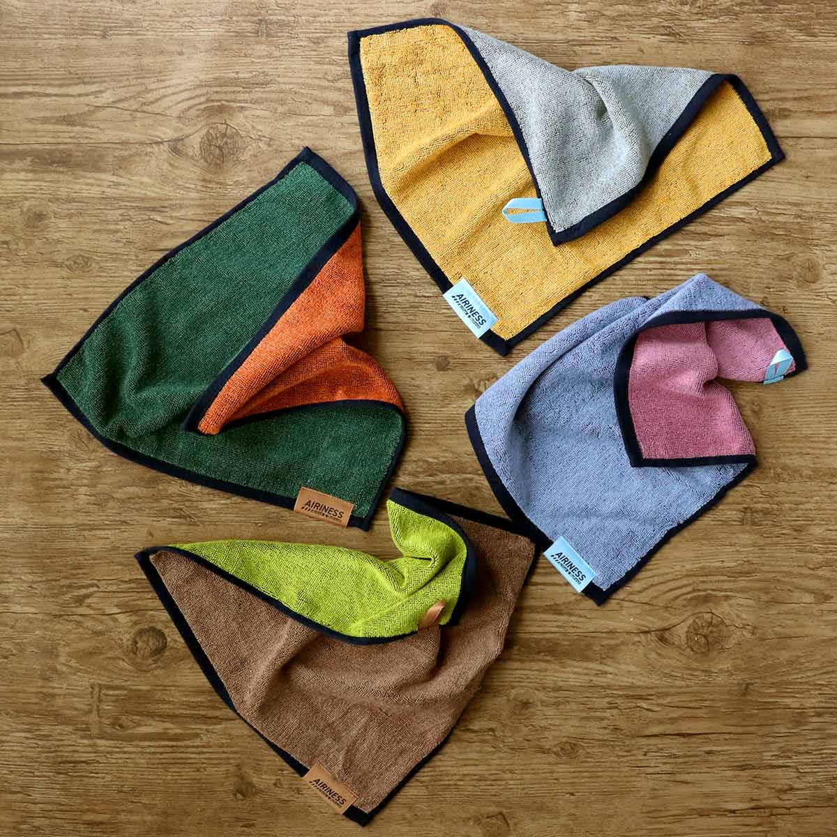 ハンドタオル エアリネス ダブルカラー 34×35cm （ ウォッシュタオル