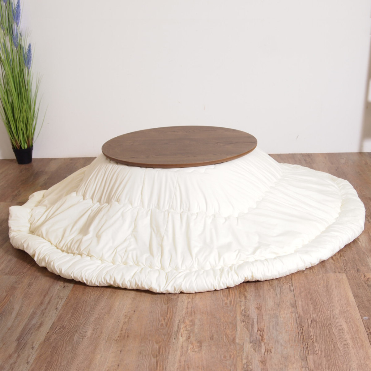 こたつ布団 直径240cm カバーなし 円形 日本製 （ ヌード布団 白