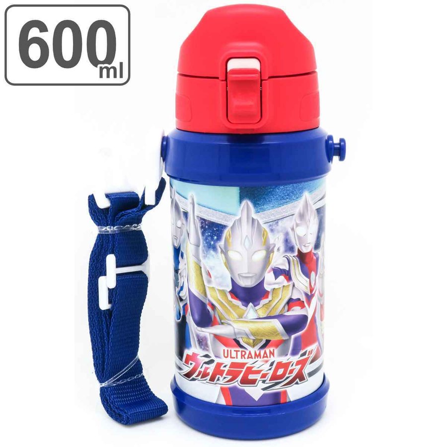OSK（オーエスケー） 水筒 キッズ 600ml ステンレス 直飲み ワンタッチ