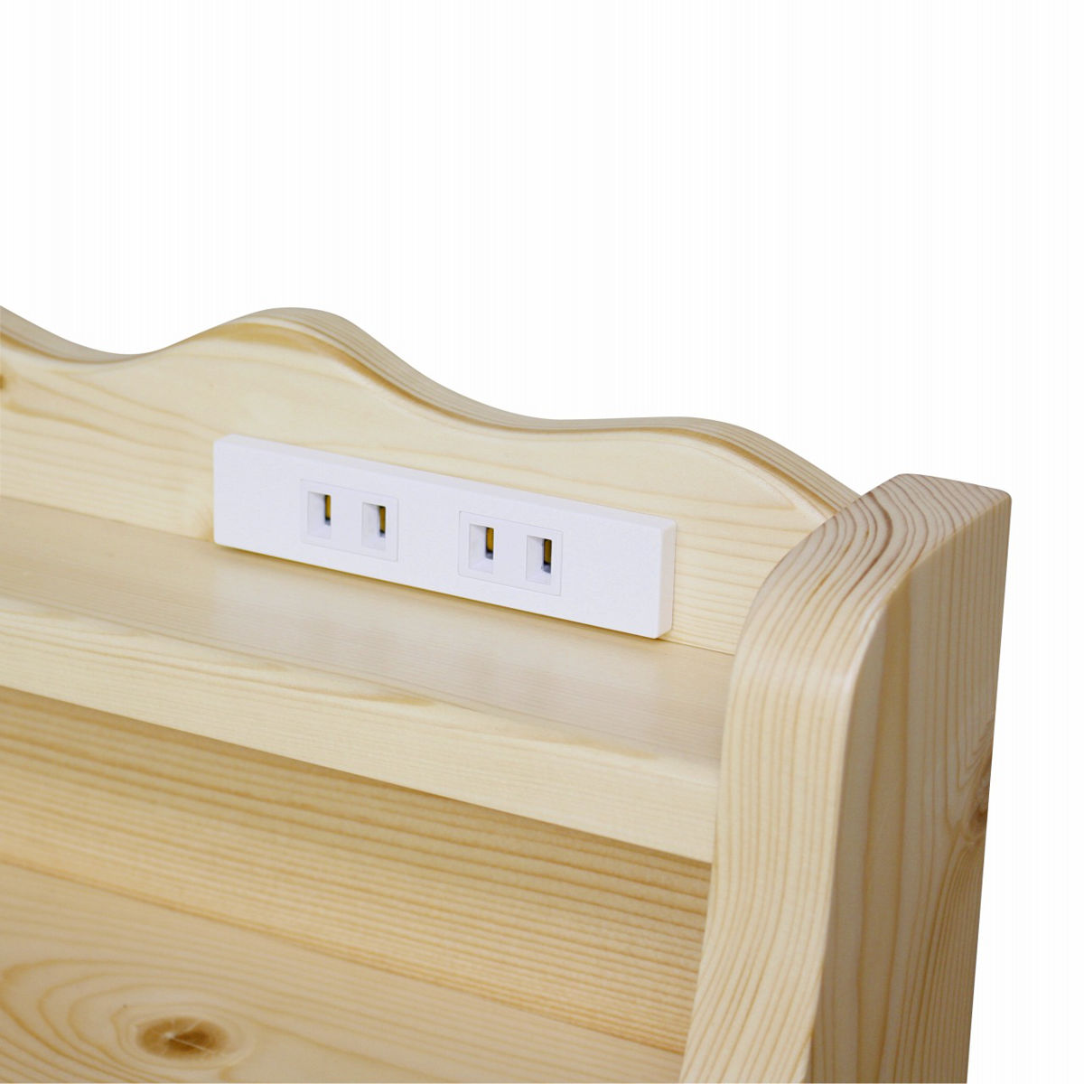 ロフトベッド 木製 はしご コンセント ライト付き 宮付 （ ベッド