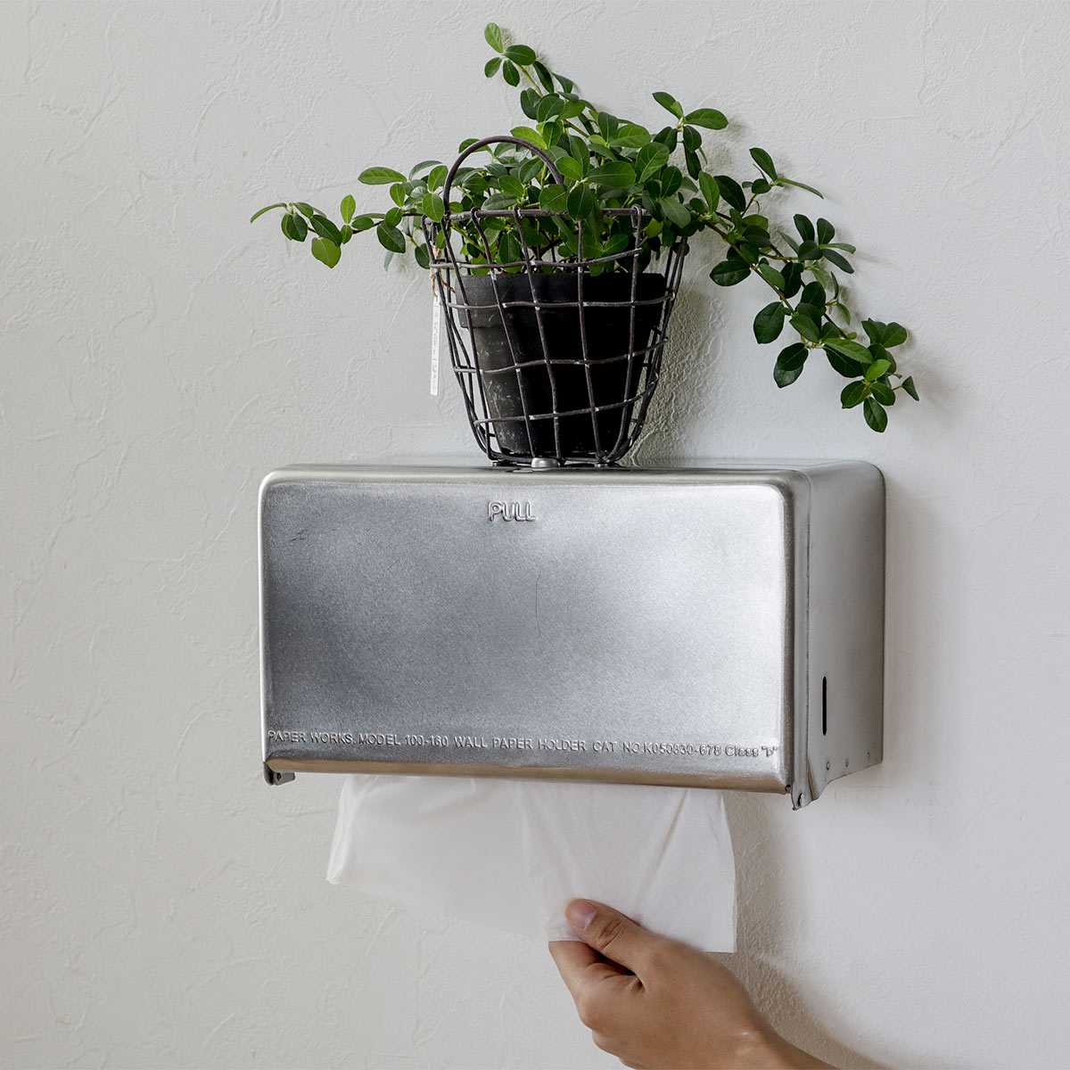 ダルトン ティッシュケース バイブレーション スチール 厚型対応