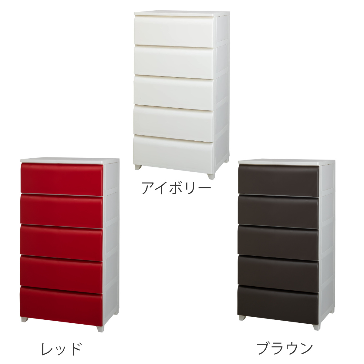 平和工業 チェスト 5段 幅54cm ノーデュス ワイド プラスチック