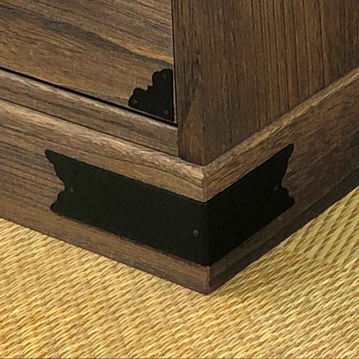 マーゼルン 総桐 民芸たんす 幅120cm 3段2列 焼桐調オイル仕上げ （ 桐