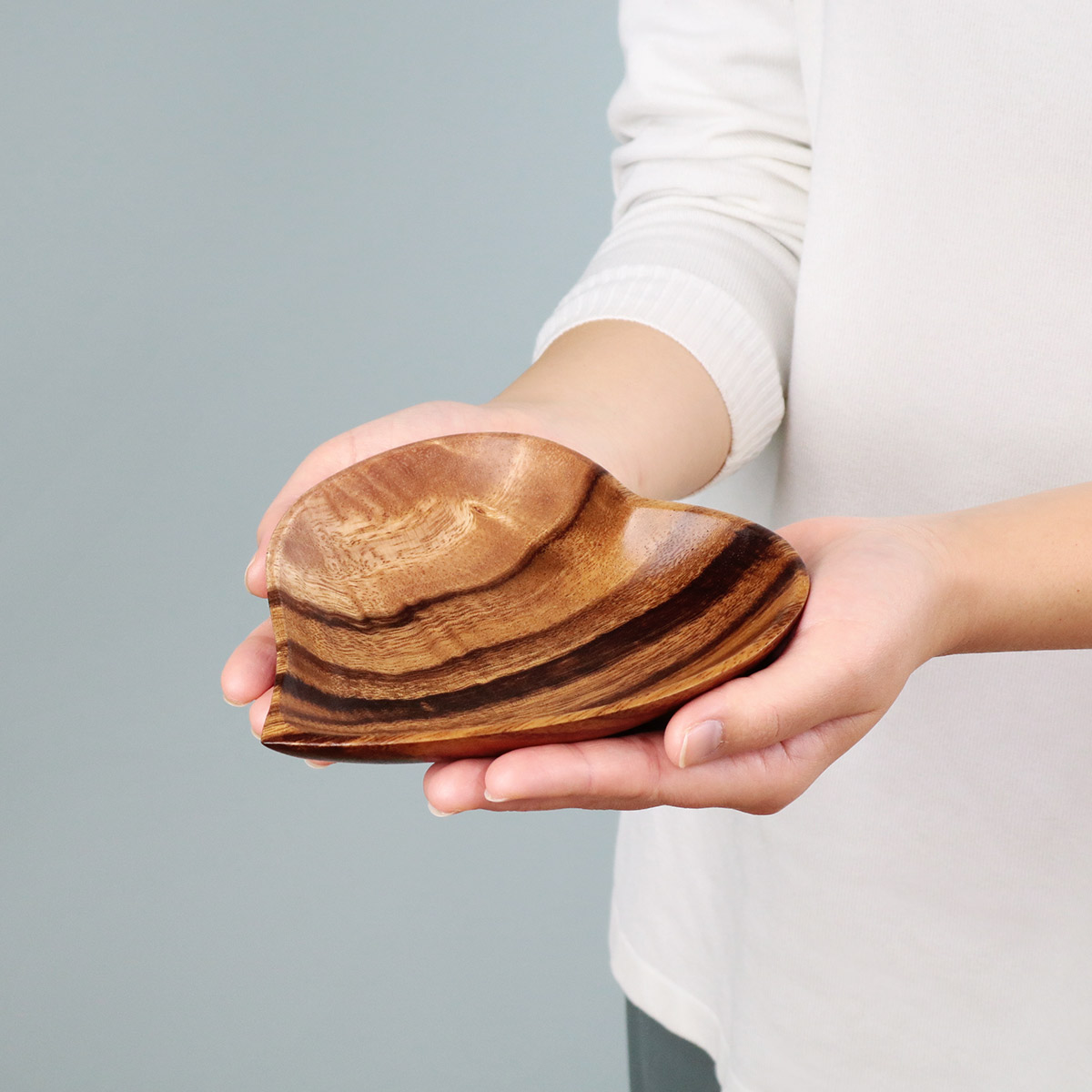 プレート 15cm ハート アカシア製 食洗機対応 （ 食器 木製食器