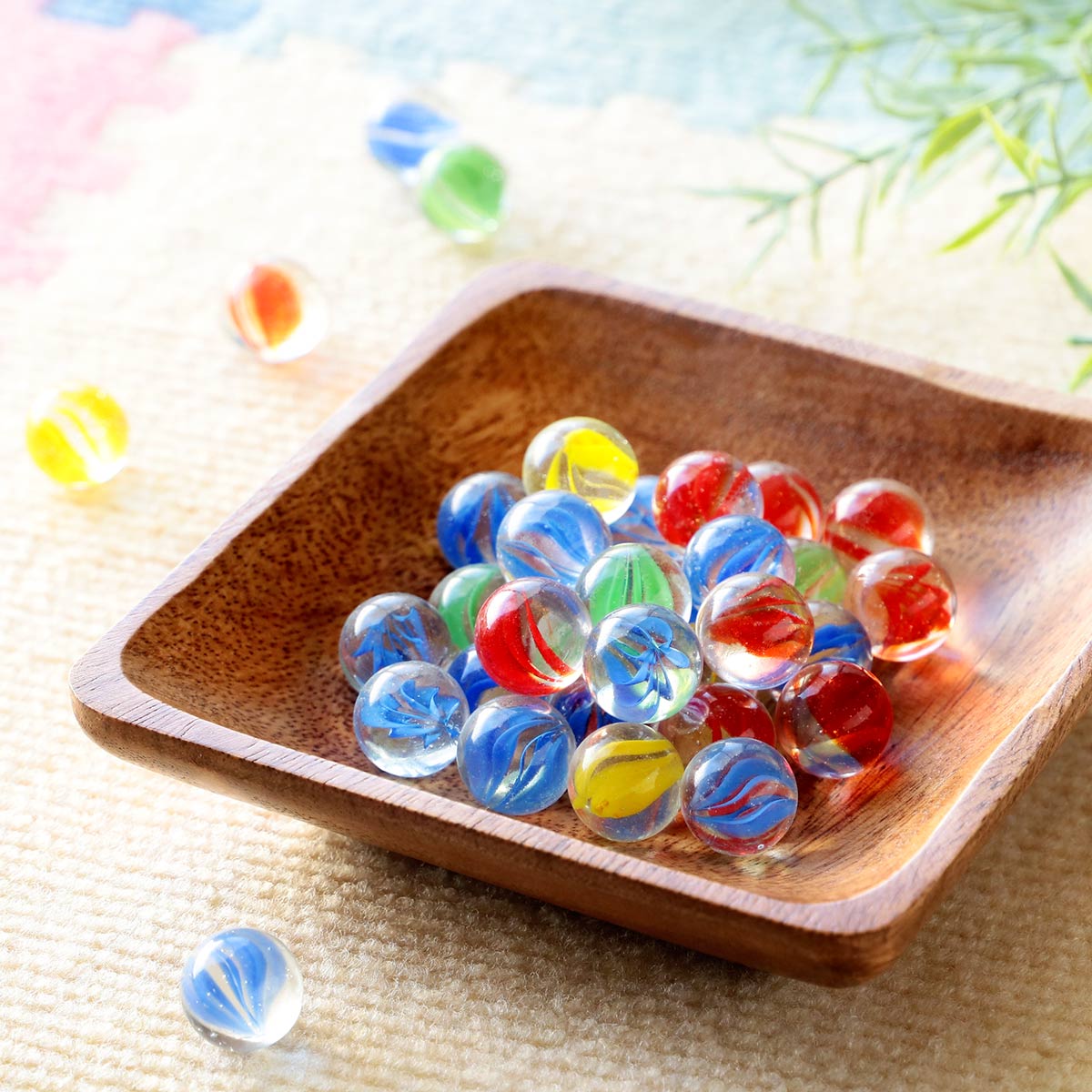 プレート 12.5cm S スクエア アカシア製 食洗機対応 4枚セット （ 食器