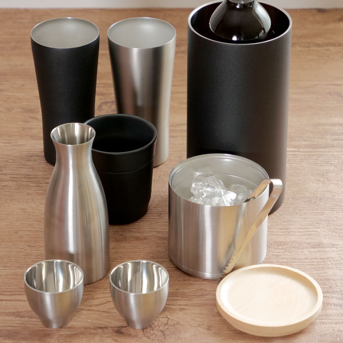 酒器セット 徳利 お猪口 おうち居酒屋 ステンレス （ 酒器 とっくり