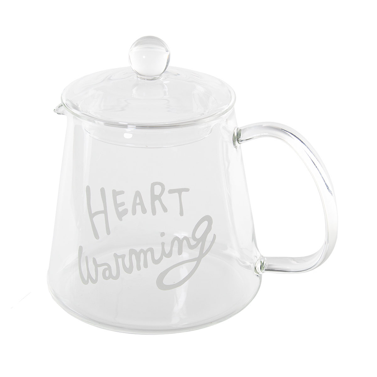 ティーポット 560ml HEART Warming 耐熱ガラス （ 電子レンジ対応