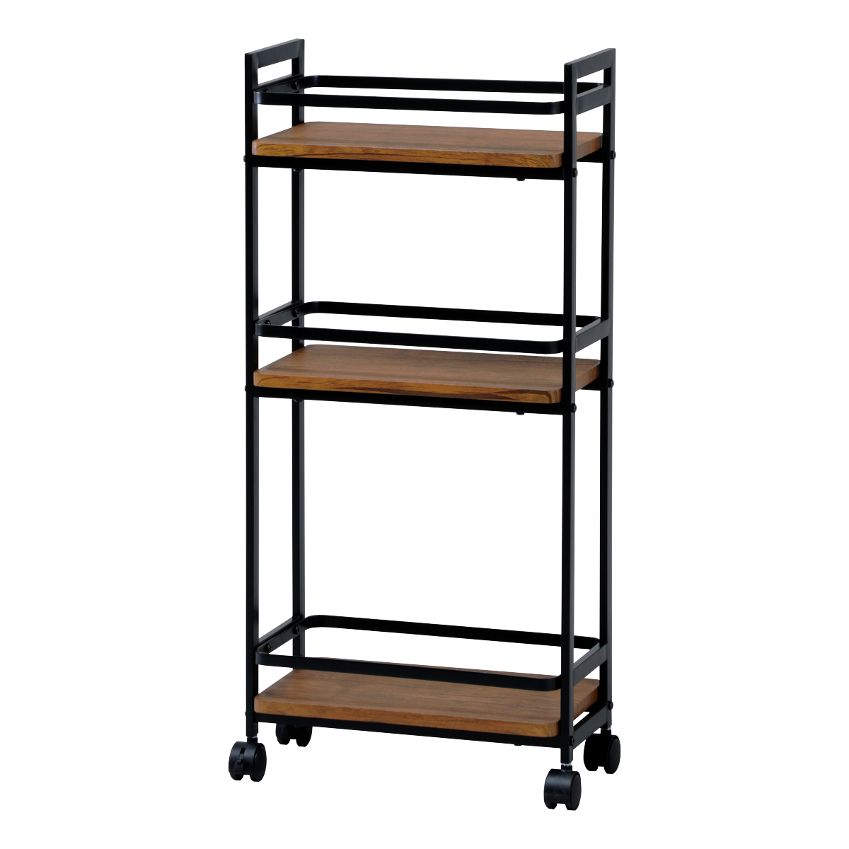 弘益 キッチンワゴン 幅39cm 3段 スリム ヴィンテージ調 （ キッチン