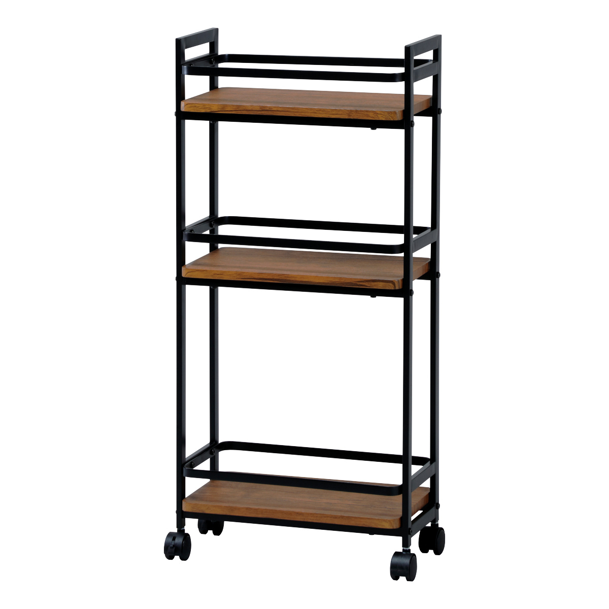 弘益 キッチンワゴン 幅39cm 3段 スリム ヴィンテージ調 （ キッチン