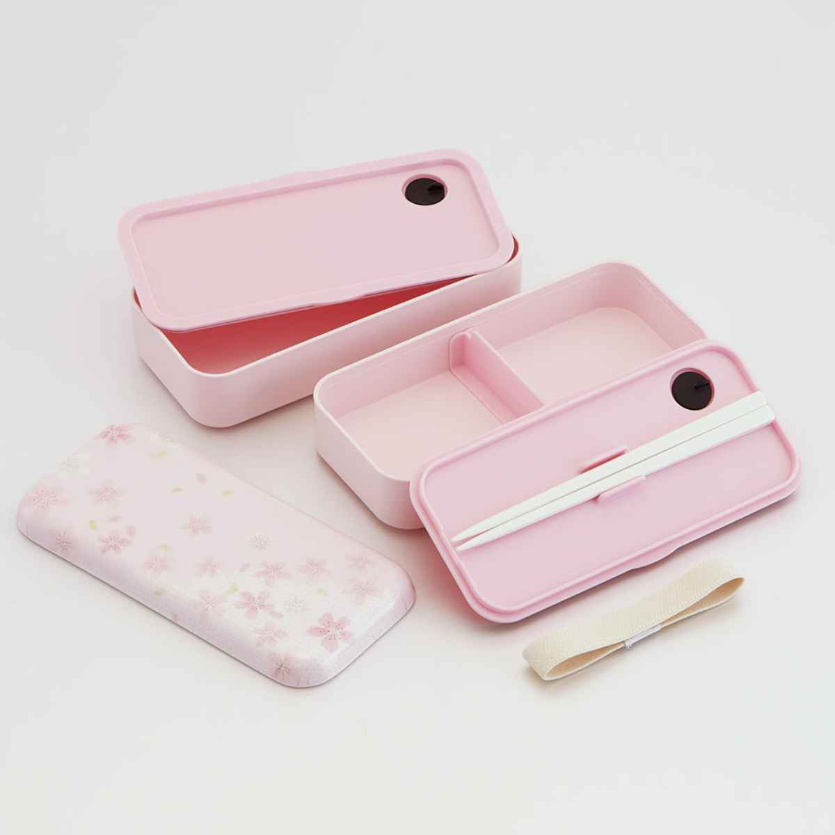スケーター お弁当箱 2段 600ml メラミン蓋 桜色 （ 弁当箱 ランチ