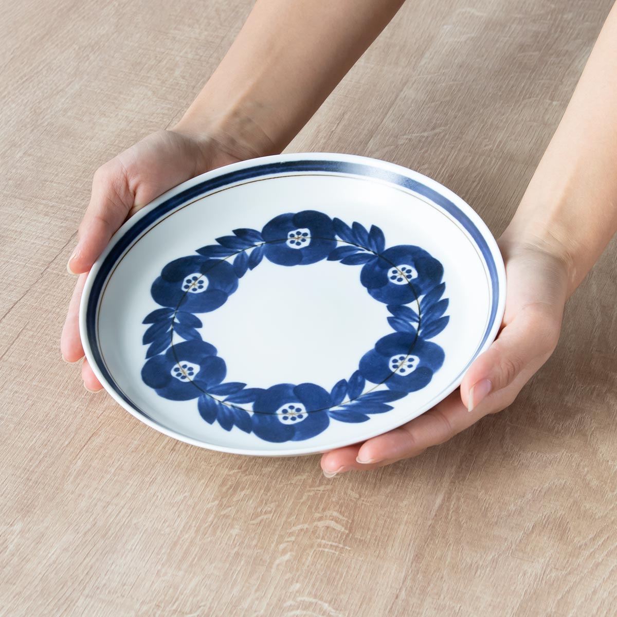 プレート 20cm ブロッサム 磁器 美濃焼 5枚セット （ 食洗機対応 電子