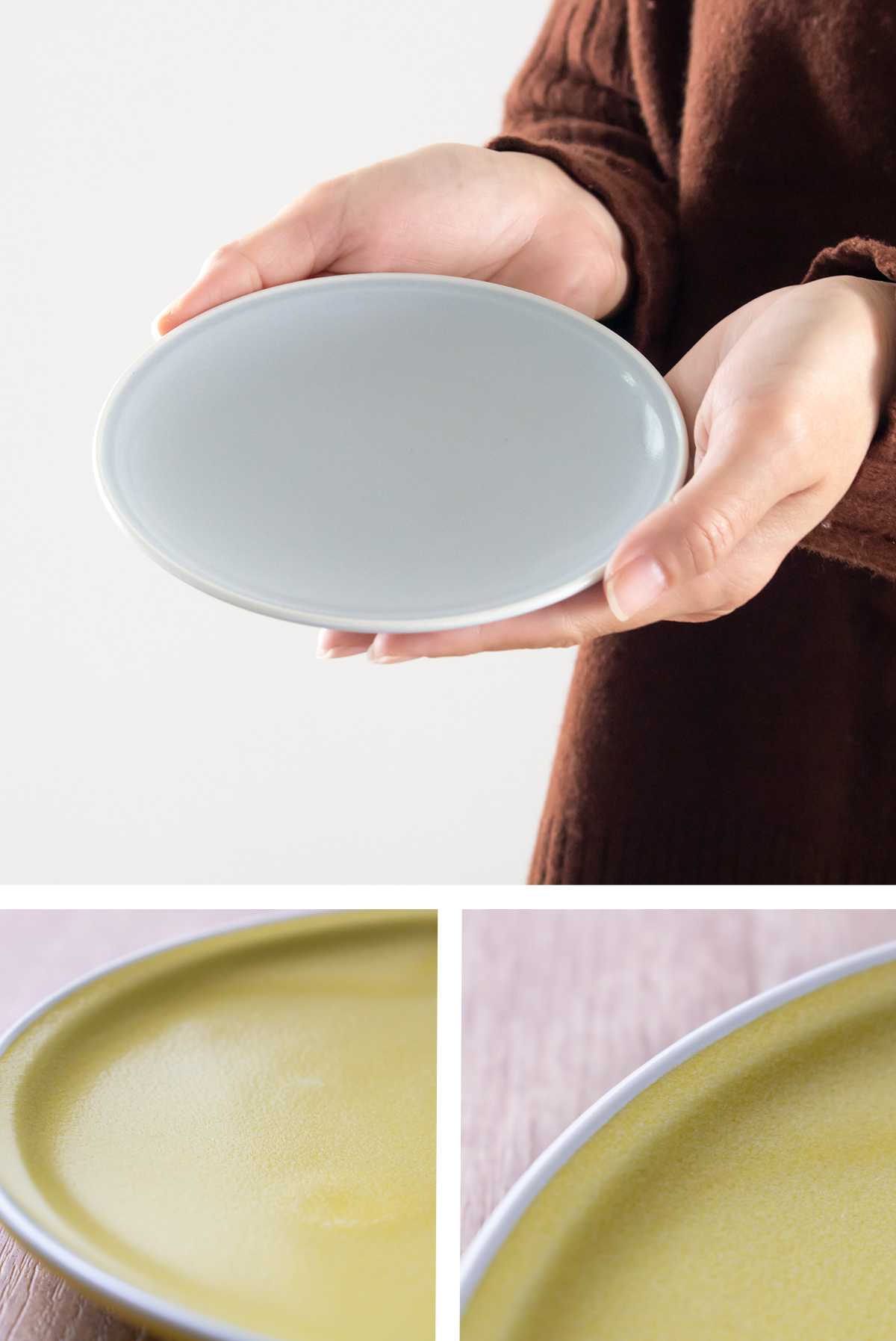 皿 プレート 14cm シエル 磁器 美濃焼 同色5枚セット （ 食洗機対応