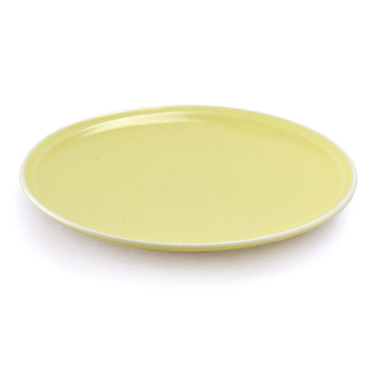 クリーム色 平皿 2枚セット 皿 プレート 14cm シエル 磁器 美濃焼 同色5枚セット （ 食洗機対応