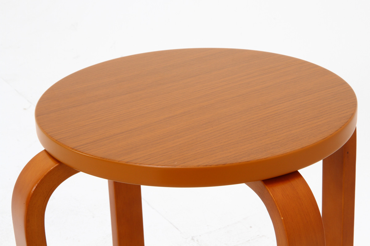 不二貿易（Fuji Boeki） スツール 6脚セット 木製 高さ44cm 曲木