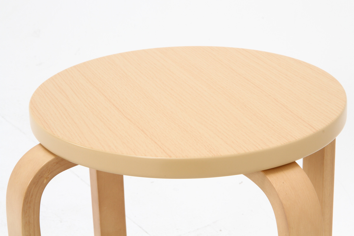 不二貿易（Fuji Boeki） スツール 6脚セット 木製 高さ44cm 曲木