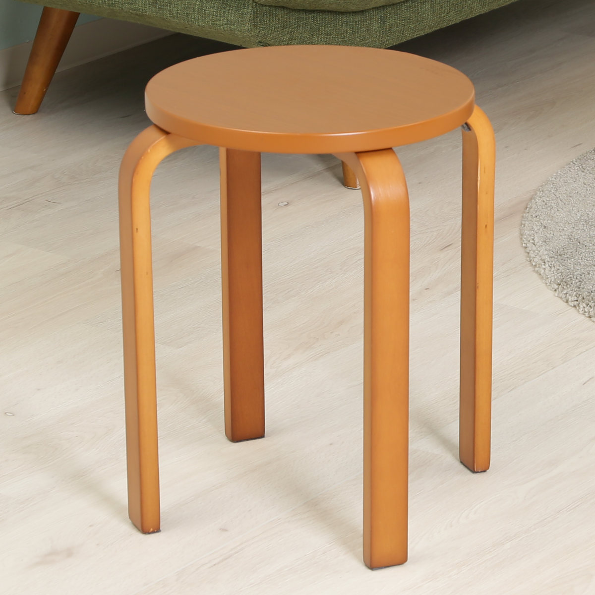 不二貿易（Fuji Boeki） スツール 6脚セット 木製 高さ44cm 曲木