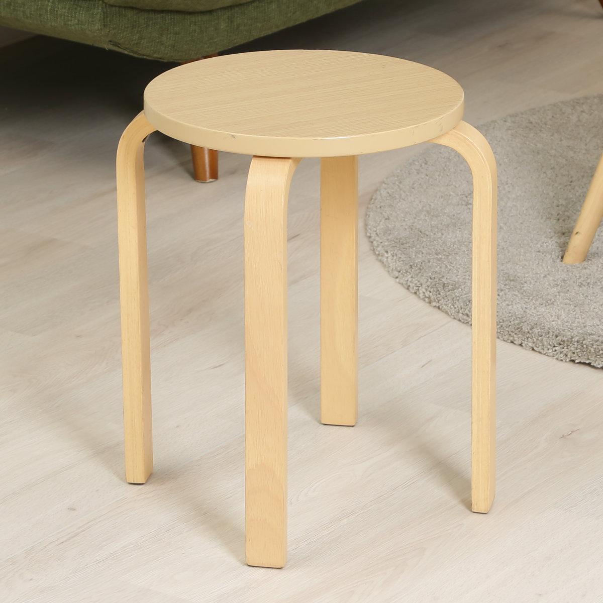 不二貿易（Fuji Boeki） スツール 6脚セット 木製 高さ44cm 曲木