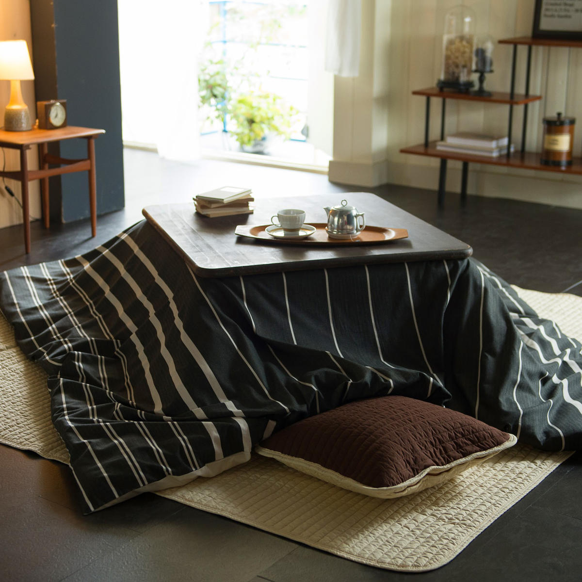 こたつ布団カバー Fab the Home 200X200cm 正方形 ゼブラノ 綿100