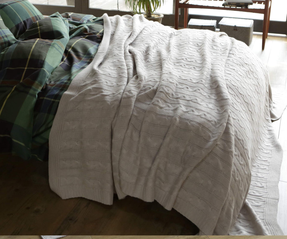 マルチカバー Fab the Home 190×240cm L ケーブルニット （ ソファ