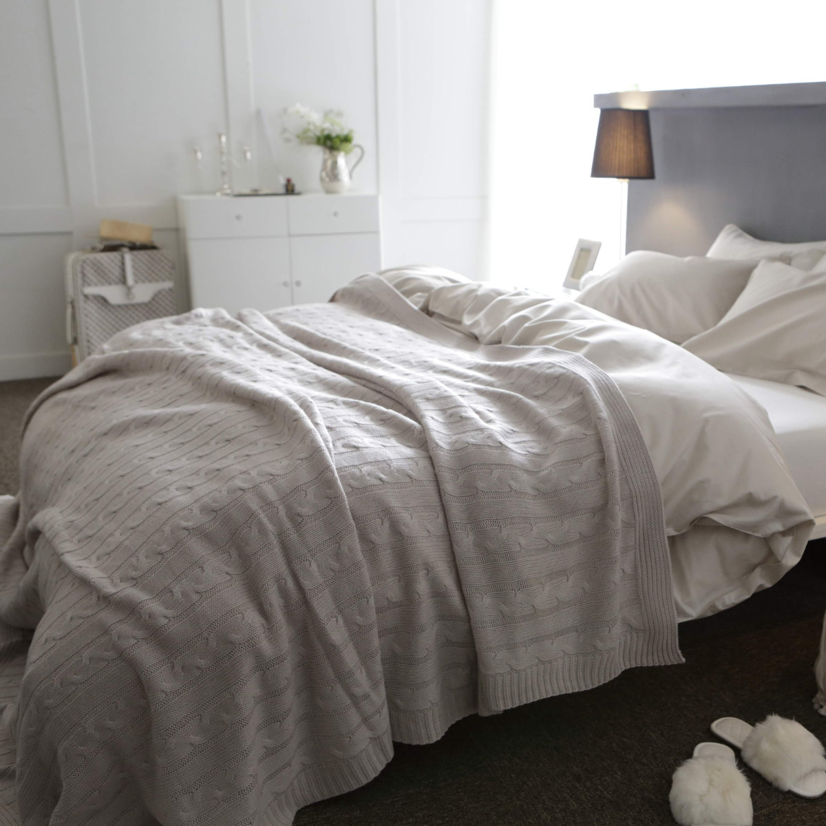 マルチカバー Fab the Home 190×240cm L ケーブルニット （ ソファ